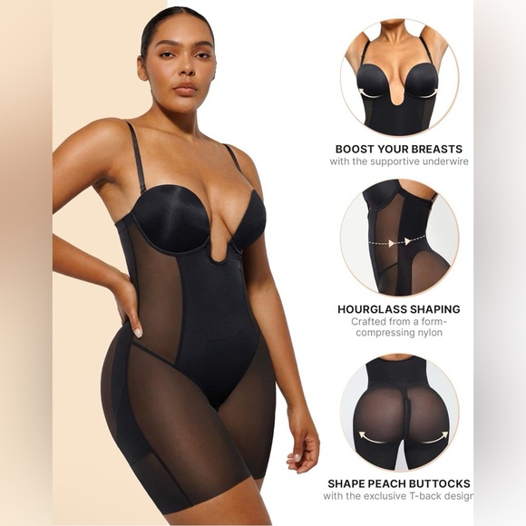 SHAPELLX Strapless Shapewear Deep Plunge Corset Tummy Control Backless Small S - Picture 3 of 8